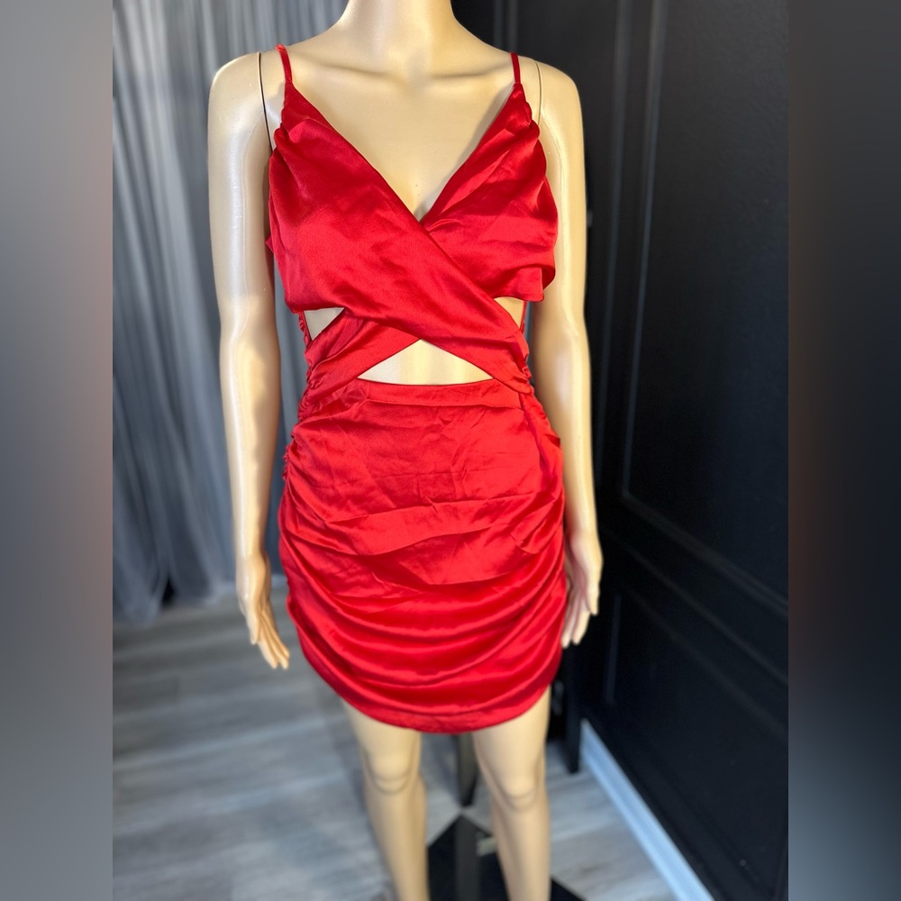 Wild fable Red Cut-Out Dress